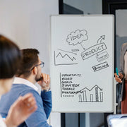 Pen + Gear Mobile Dry Erase Board, 24 X 36 inch, Whiteboard - Aluminum Frame