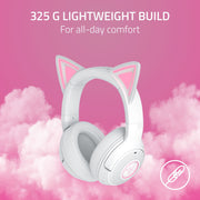 Razer Kraken Kitty V2 Wireless Bluetooth Gaming Headset, Over-Ear, Customizable Chroma RGB Lighting, TriForce 40mm Drivers, Noise-Cancelling Microphones, Lightweight, 40-Hour Battery, USB-C Charging, Black