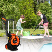 Ktaxon 3380PSI 2GPM Electric Power Washer Cleaner, w/4 Nozzles, Soap Bottle - Telescopic Handle