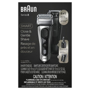 Braun 8577cc Series 8 Electric Shaver with 5 in 1 SmartCare Center - Galvano Silver