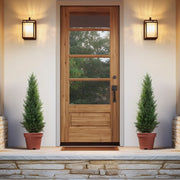 DR.Planzen 2-Pack Artificial Cedar Topiary Trees, 3ft UV-Resistant Outdoor Potted Plants for Porch and Garden Decor