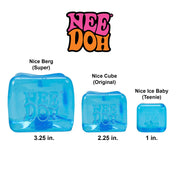 Schylling NeeDoh Niceberg Giant Sensory Squeeze Toy, Iceberg Shape, Blue, 3.25 in Cube