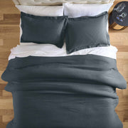 Better Homes & Gardens 3-Piece Grey Waffle Comforter Set, Full/Queen, Soft Washed Cotton-Polyester Blend, Reversible Design