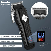 Lemulegu 973 3-in-1 Hair Trimmers & Clippers, Cordless, Adjustable Blades, LCD Display, Rechargeable, Black