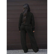 Women's Sweater Set, Coordinated Outfit, Comfortable Fit, Classic Style, L, Black