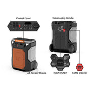 Monster MNRR360C Rockin Roller 360 Portable Indoor/Outdoor Bluetooth Speaker, Orange