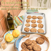 Vesteel Stainless Steel Baking Sheets, Set of 12, 18 x 13 Inch Rectangular Cookie Pans, Mirror Finished, Non-Stick, Dishwasher Safe