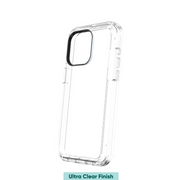 onn. WIBCLR100134731 Rugged Phone Case with Holster for iPhone 15 Plus / iPhone 14 Plus - Clear