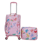 CRCKT CK-62022-SSMP 3 Piece Miss Popular 21-inch Softside Carry-On Luggage with Packing Cube and Luggage Tag, Miss Popular Balloon Animals