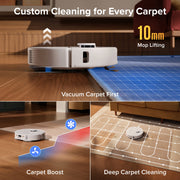 Roborock Qrevo S Pro Robot Vacuum and Mop, 18,500Pa Suction, Multifunctional Dock with 167F Mop Self-Cleaning, Smart Obstacle Avoidance, Anti-Tangle Brush