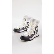 Sorel Ona RMX Glacy Waterproof Women's Winter Boots, 100g Insulation, Microfleece Lining, Lace-Up, Sea Salt Black, Size 6