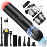 SIVROCK Mini Car Vacuum Cleaner, 14,000Pa Powerful Suction, Cordless Handheld 6-in-1 with Multi Accessories for Car & Home, LED Light