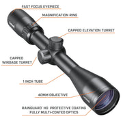 Bushnell Legend Rifle Scope, 3x9x40mm - Water-Repellent Coating