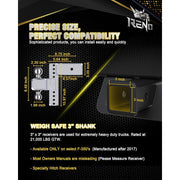 Reno P8-3.0-8in Adjustable Trailer Hitch, Aluminum, 21,000 lb Towing Capacity, Dual 2