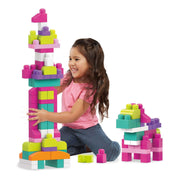 Mega Bloks DCH62 First Builders Big Building Bag, 80-Piece, Pink