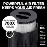 PuroAir 240 HEPA Air Purifier, Three-Layer Filtration, Covers 1,000 Sq Ft, Whisper-Quiet Sleep Mode, Touch Controls, 2 Pack