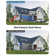 OHWOAI 8MP Dual Lens PoE Security Camera System, 4 Cameras with PTZ, Color Night Vision, AI Detection, 10-Inch Monitor, 1TB HDD