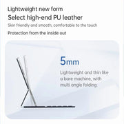 INI Tablet Keyboard Case for iPad Air 11 Inch and iPad Pro 11, Ultra Slim Magnetic Bluetooth Smart Keyboard Folio, Gray, X9
