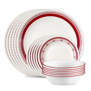 Corelle 1150869 Sadie 18-Piece Glass Dinnerware Set (Service for 6)
