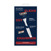 Dollar Shave Club Military Marines 6-Blade Razor Starter Set with Textured Diamond Grip Handle, Pivoting Head, 2 Signature 6 Blade Razors, 95240708