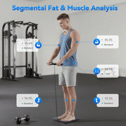Checkme Lepulse 8-Electrode Smart Body Fat Scale, Full Body Composition Analyzer, Bluetooth, Large Digital Display, BMI Muscle Mass, 20 Metrics, Rechargeable P1