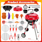 Freecat 008-901A Kids BBQ Grill Set, Toddler Kitchen Playset Toys for Toddlers Kids 3-6 Years, Set 2