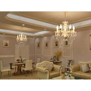 ASHOP Chandelier Mini Crystal Chandelier Small Chandelier 4 Light Modern Pendant Light Fixtures, White - Material: Acrylic