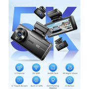 Azdome M580-3CH 5k Car Dash Cam 3 Channel