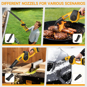 Hitofish Small Cordless Leaf Blower, 20V, 210 MPH Wind Speed, 3 Speed Modes, Includes 2 Batteries and Fast Charger, 3 Nozzles, Lightweight Handheld Yard Tool, HI-3617