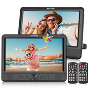 WONNIE 1011 Dual Screen Car DVD Players 10.5-Inch 1280x800 HD Display Portable with Rechargeable Battery USB SD Card Support and Mounting Brackets Pack of 2