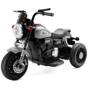 Bruce & Shark T021-004-Gray Kids Electric Ride-On Motorcycle 6V Dual Motor Gray 3-Wheel