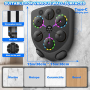 YORWHIN Music Boxing Machine for Adults, Wall Mounted Boxing Training Equipment w/9 Modes & Speeds, Black