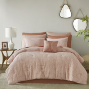 Mainstays MS8544409622-20 11 Piece Bed in a Bag Comforter Set with Sheets, Pink Arch, King