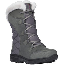 Columbia Ice Maiden II Waterproof Insulated Winter Boots for Ladies - Shale/Dark Raspberry - 8.5M