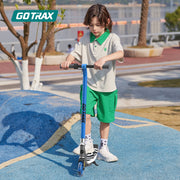 GOTRAX Scout 2.0 Kids Electric Scooter, 80W Motor, 6 MPH Max Speed, Colorful LED Front Wheel and Deck, Lightweight Aluminum Frame, Blue