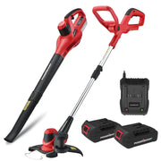 PowerSmart PS76115A-HW 20V Lithium-Ion Cordless String Trimmer/Edger and Blower Combo Kit,7lb