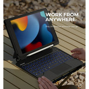 Dexnor 2653977 iPad 9th Generation Case with Keyboard, Black