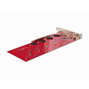 StarTech Quad M.2 PCIe Adapter Card, PCIe x16 to Quad NVMe or AHCI M.2 SSDs, PCI Express 4.0, 7.8GBps per Drive, Vented Bracket, QUAD-M2-PCIE-CARD-B