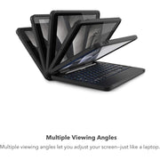 ZAGG Rugged Book Keyboard Case for iPad Pro 11-inch M4 and M5, Backlit Laptop-Style Keys, Multi-Device Pairing, Detachable Keyboard, 6.6 Feet Drop Protection, Black