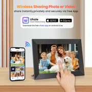 Fangor F-DZXK-01 WiFi Digital Picture Frame 10.1 Inch IPS Touch Screen with 16GB Memory