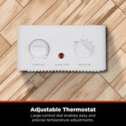 Pelonis 1500W Electric Fan-Forced Space Heater, 3-Speed Settings, Fan-Only Mode, White, PSHF10M1AWWV