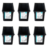 Pen+Gear 71220W06C Plastic Desktop Book Organizer Bin, Interlocking Design, Easy-to-Grip Handles, Black, 6-Pack