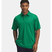 Under Armour Mens Tech Golf Polo, Moisture Wicking, Quick Dry, Team Kelly Green/Pitch Gray, 4X-Large, 1290140