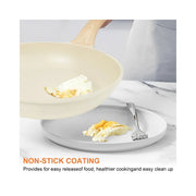 SKONYON 10pc Nonstick Ceramic Cookware Sets - Non-toxic