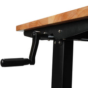 WorkPro 48-Inch Rolling Adjustable Workbench, Heavy-Duty Steel Frame, Rubber Wood Worktop, Adjustable Height 29-38 in, 400 lb Capacity, 42770