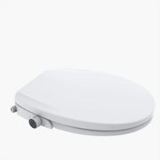 Mainstays BP669TB Round Non-Electric Bidet Toilet Seat with Dual Self-Cleaning Nozzles, Daisy White