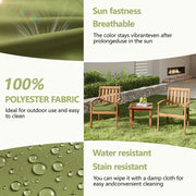 Kimunuk Outdoor Chair Cushions Set of 2, 19 in x 19 in, Waterproof Polyester Fabric, High Resilience Foam, Light Green