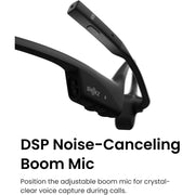 Shokz OpenComm2 Open-Ear Bone Conduction Headphones, Wireless Bluetooth Computer Headsets with Noise Canceling Mic and Mute Botton for Work, Call, Meeting, 16 Hours Talk Time for Mobile & PC