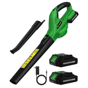 Firstness XMFN-LB01 21V Powerful Electric Leaf Blower with 2 Batteries and Charger, Green