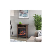 ChimneyFree 18WM307-PO95 18-In Infrared Quartz Wall Mantel Electric Fireplace, Saddleback Brown Oak